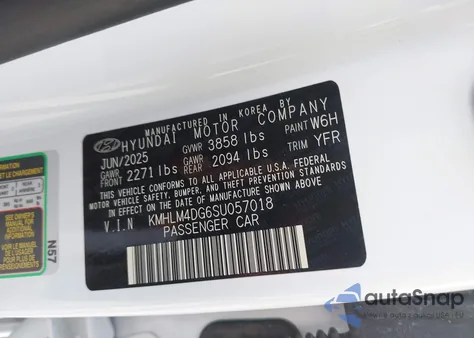 2025 Hyundai Elantra Sel Sport from USA, damaged, VIN KMHLM4DG6SU057018